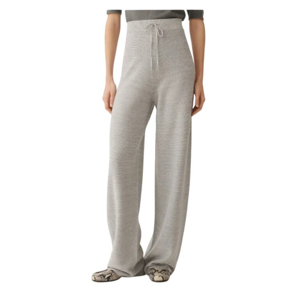 NWT Fabiana Filippi Knitted Wide Leg Trouser Gray Size XS